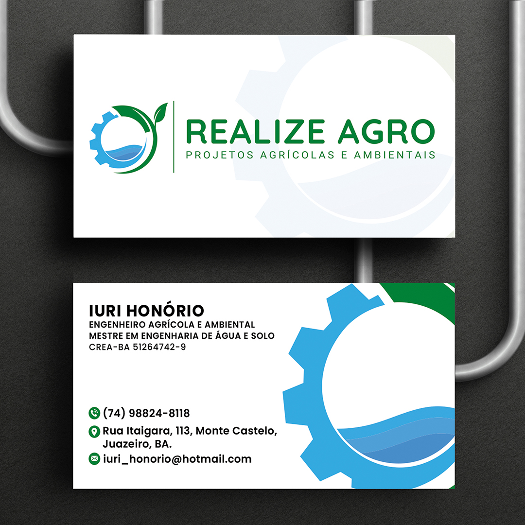 Cartão de Visita Site Realize Agro