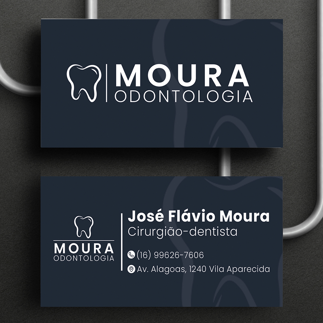 Cartão de Visita adestracão Moura odontologia